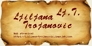 Ljiljana Trojanović vizit kartica